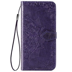 Кожаный чехол (книжка) Art Case с визитницей для Huawei Y5p, Фиолетовый