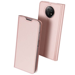 Чехол-книжка Dux Ducis с карманом для визиток для Xiaomi Redmi Note 9 5G / Note 9T Rose Gold