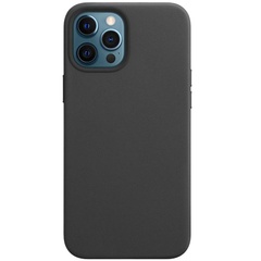 Шкіряний чохол Leather Case (AAA) without Logo для Apple iPhone 12 Pro Max (6.7 "), Black