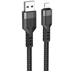 Дата кабель Hoco U110 charging data sync USB to Lightning (1.2 m) Черный