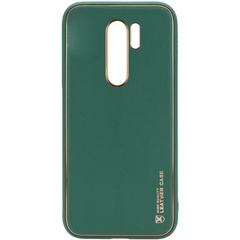 Кожаный чехол Xshield для Xiaomi Redmi Note 8 Pro Зеленый / Army green
