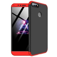Пластиковая накладка GKK LikGus 360 градусов для Huawei Y5 (2018) / Y5 Prime (2018) / Honor 7A, Черный / Красный