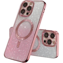 TPU чехол Delight case with MagSafe с защитными линзами на камеру для Apple iPhone 15 Pro (6.1") Розовый / Rose Gold