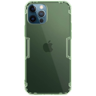 TPU чехол Nillkin Nature Series для Apple iPhone 12 Pro Max (6.7") Темно-зеленый (прозрачный)