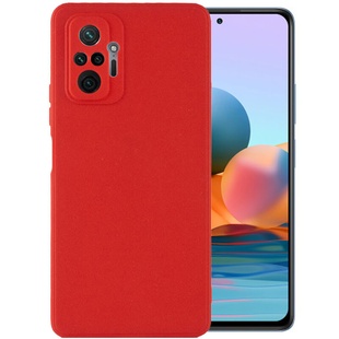 Силиконовый чехол Candy Full Camera для Xiaomi Redmi Note 10 Pro / 10 Pro Max Красный / Camellia