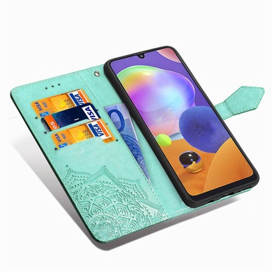 Кожаный чехол (книжка) Art Case с визитницей для Samsung Galaxy A54 5G Бирюзовый