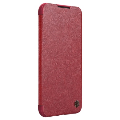 Кожаный чехол (книжка) Nillkin Qin Pro Camshield для Samsung Galaxy S22+ Красный