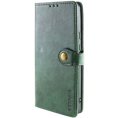 Шкіряний чохол книжка GETMAN Gallant (PU) для Xiaomi Redmi Note 13 Pro+, Зеленый