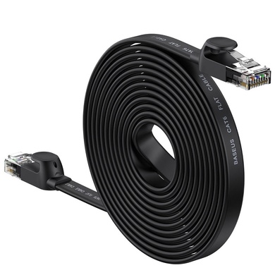 Кабель Baseus High Speed CAT6 Gigabit Ethernet Cable (Flat Cable)30m Cluster (B00133205111-02), Black