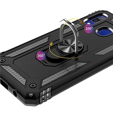 Ударостійкий чохол Serge Ring for Magnet для Samsung Galaxy A20 / A30, Чорний