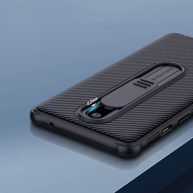 Карбонова накладка Nillkin Camshield (шторка на камеру) для OnePlus 8, Чорний / Black