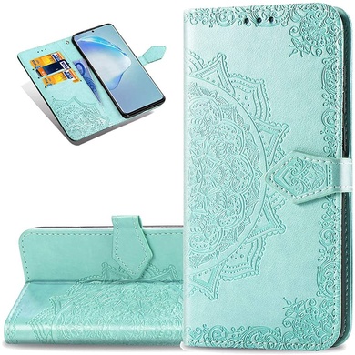 Кожаный чехол (книжка) Art Case с визитницей для Samsung Galaxy A54 5G Бирюзовый