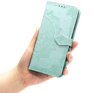 Кожаный чехол (книжка) Art Case с визитницей для Xiaomi Redmi Note 9s / Note 9 Pro / Note 9 Pro Max Бирюзовый