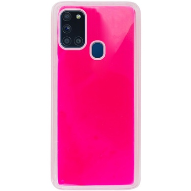 Неоновый чехол Neon Sand glow in the dark для Samsung Galaxy A21s, Розовый