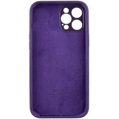 Чехол Silicone Case Full Camera Protective (AA) NO LOGO для Apple iPhone 12 Pro (6.1") Фиолетовый / Elderberry