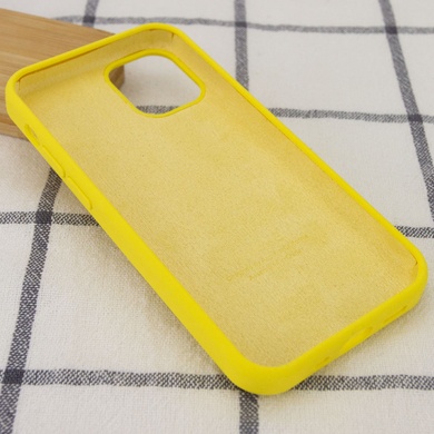 Чохол Silicone Case Full Protective (AA) для Apple iPhone 12 Pro / 12 (6.1"), Желтый / Neon Yellow