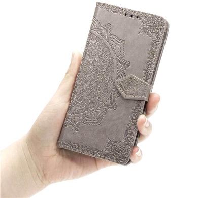 Кожаный чехол (книжка) Art Case с визитницей для Realme XT, Серый
