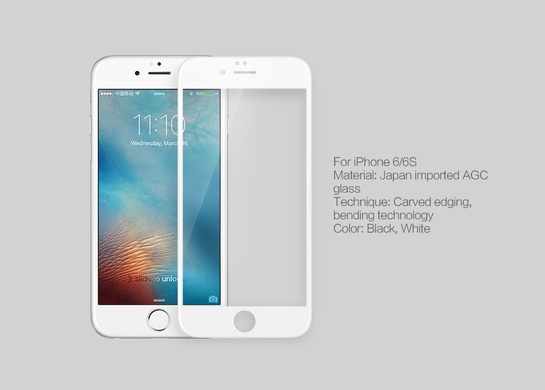 Защитное стекло Nillkin (CP+ max 3D) для Apple iPhone 6/6s (4.7") Золотой