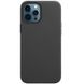 Кожаный чехол Leather Case (AAA) without Logo для Apple iPhone 12 Pro Max (6.7") Black
