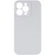 Чохол Silicone Case Full Camera Protective (AA) NO LOGO для Apple iPhone 15 Pro Max (6.7"), Білий / White