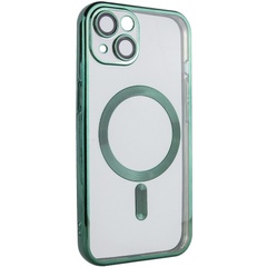 TPU чехол Fibra Chrome with MagSafe для Apple iPhone 13 (6.1") Green