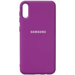 Чохол Silicone Cover Full Protective (AA) для Samsung Galaxy A02, Фиолетовый / Grape