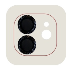 Защитное стекло Metal Shine на камеру (в упак.) для Apple iPhone 12 / 12 mini / 11 Черный / Black