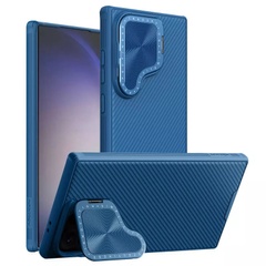 Карбоновая накладка Nillkin Camshield Prop для Samsung Galaxy S24 Ultra Blue