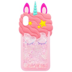 Силиконовый чехол Unicorn 3D для Apple iPhone XR (6.1"), Розовый