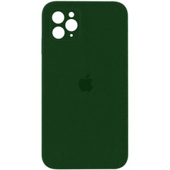 Чохол Silicone Case Square Full Camera Protective (AA) для Apple iPhone 11 Pro Max (6.5 "), Зелений / Army green