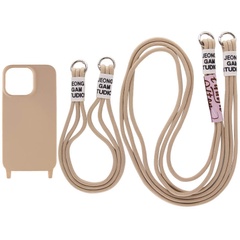 Чохол TPU two straps California для Apple iPhone 13 (6.1"), Бежевый / Beige