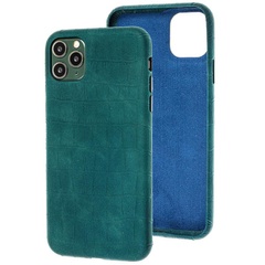 Кожаный чехол Croco Leather для Apple iPhone 11 Pro (5.8") Green