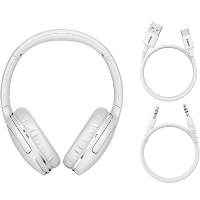 Накладные беспроводные наушники Baseus Encok Wireless headphone D02 Pro (NGTD01030) White