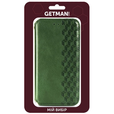 Шкіряний чохол книжка GETMAN Cubic (PU) для Xiaomi Poco X5 5G / Redmi Note 12 5G, Зеленый