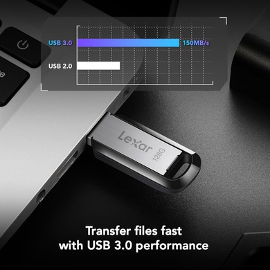 Флеш накопичувач LEXAR JumpDrive M400 (USB 3.0) 128GB, Iron-grey