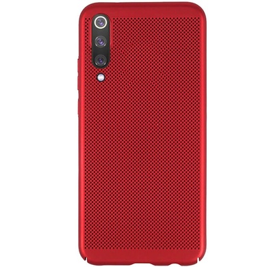 Ультратонкий дышащий чехол Grid case для Samsung Galaxy A70 (A705F), Красный