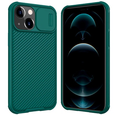 Карбонова накладка Nillkin Camshield (шторка на камеру) для Apple iPhone 13 mini (5.4 "), Зелений / Dark Green