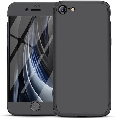 Пластиковая накладка GKK LikGus 360 градусов (opp) для Apple iPhone SE (2020) / 7 / 8 Черный