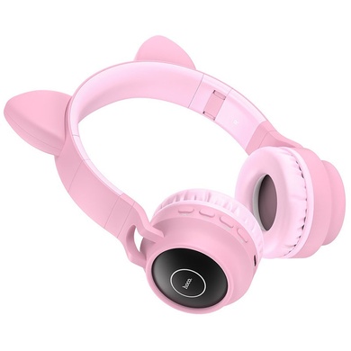 Накладні бездротові навушники Hoco W27, Розовый