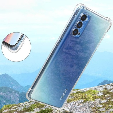 TPU чохол GETMAN Ease logo посилені кути Full Camera для Oppo Reno 4 Pro 5G, Безбарвний (прозорий)