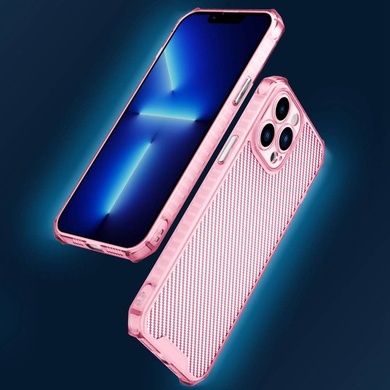 Чохол TPU Ease Carbon color series для Apple iPhone 13 Pro Max (6.7"), Розовый / Прозрачный