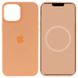 Чохол Silicone case (AAA) full with Magsafe and Animation для Apple iPhone 15 Plus (6.7"), Оранжевый / Orange Sorbet