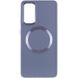 TPU чехол Bonbon Metal Style with MagSafe для Samsung Galaxy S22 Серый / Lavender