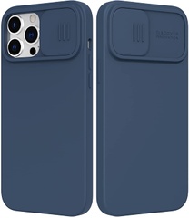 Силіконова накладка Nillkin Camshield Silky Magnetic для Apple iPhone 13 Pro Max (6.7"), Синий