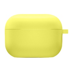 Силиконовый футляр с микрофиброй для наушников Airpods Pro 2 Желтый / Bright Yellow