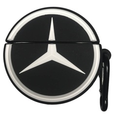 Силиконовый футляр Brand для наушников AirPods Pro + карабин Mercedes