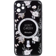 TPU+PC чохол Secret Garden with MagSafe для Apple iPhone 12 (6.1"), Black