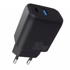 СЗУ Proove Silicone Power Plus 30W (Type-C+USB) Black