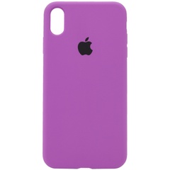 Чохол Silicone Case Full Protective (AA) для Apple iPhone X (5.8 ") / XS (5.8"), Фиолетовый / Grape