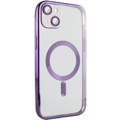 TPU чехол Fibra Chrome with MagSafe для Apple iPhone 13 (6.1") Purple
